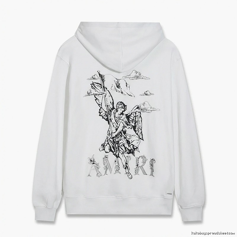 AMIRI Angel Print White Sweatshirt