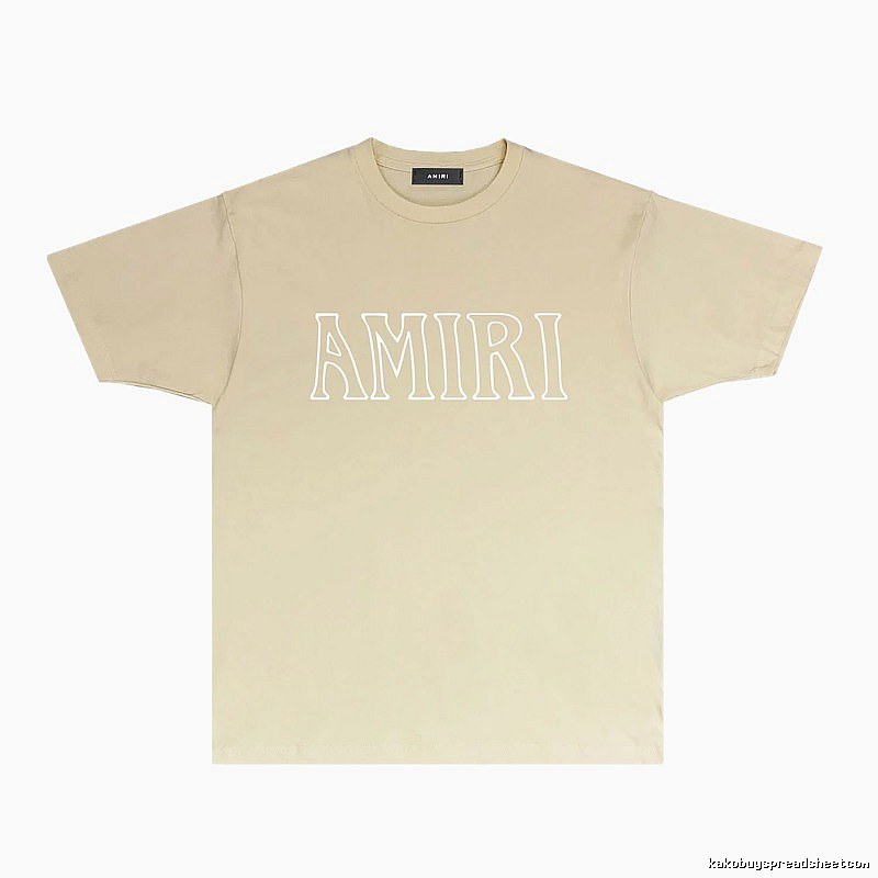 AMIRI Basic Style Simple Beige T-shirt