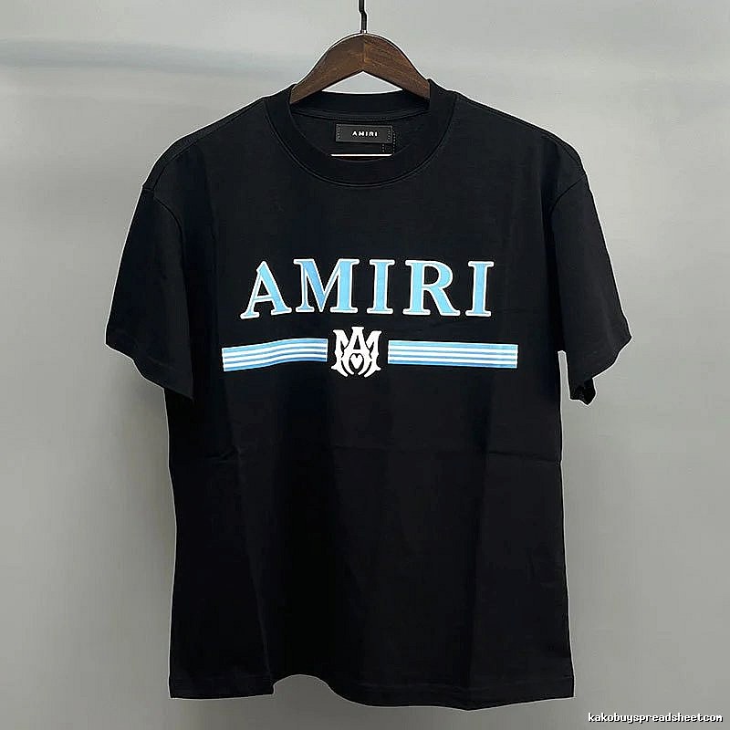 Amiri Black Blue Records Graphic T-Shirt Clean Finish