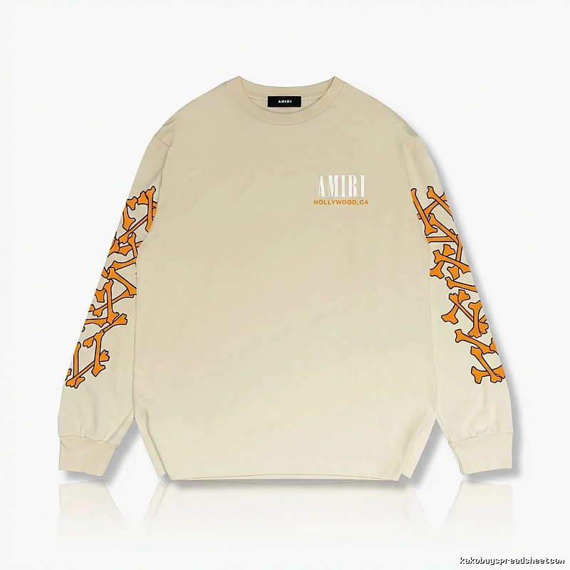 AMIRI Bone Pattern Trendy Cool Beige Sweatshirt