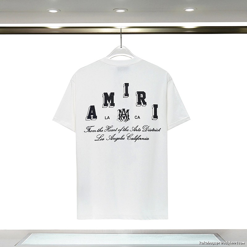 Amiri Daily Graphic T-shirt White Blue Amiri with Visual Detail
