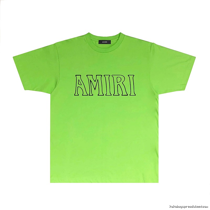 AMIRI Fluorescent Green Simple T-shirt