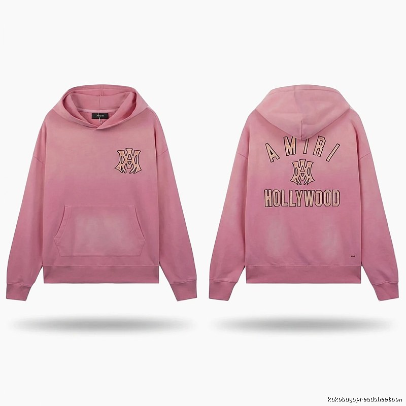 AMIRI Hollywood-style pink sweatshirt