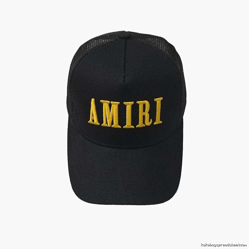 AMIRI letter embroidery black cap