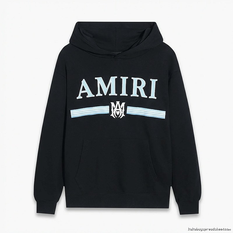 AMIRI letter-printing style black sweatshirt