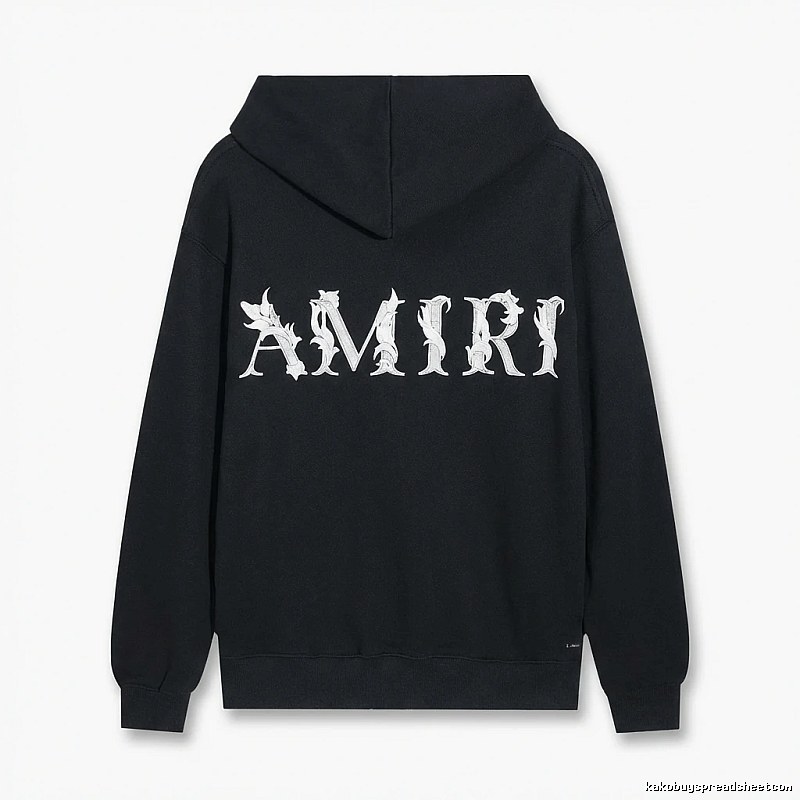 AMIRI letter-style black hoodie