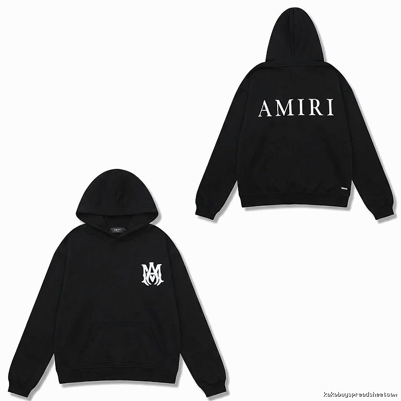 AMIRI minimalist style black hoodie