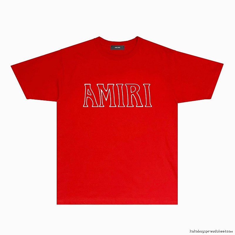 AMIRI minimalist style red T-shirt