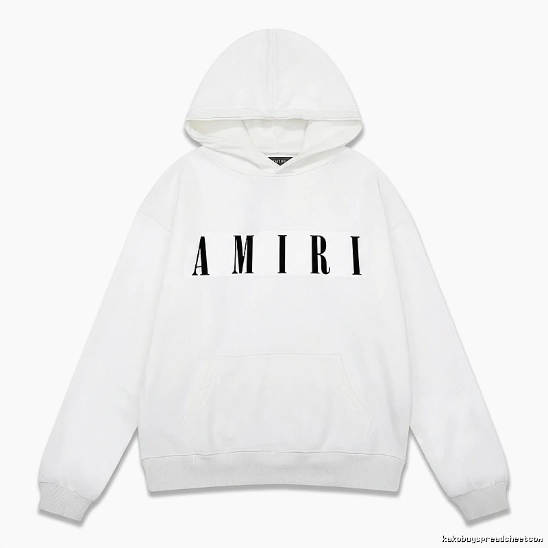 AMIRI minimalist style white hoodie