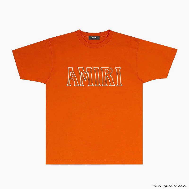 AMIRI Orange Minimalist Style T-shirt