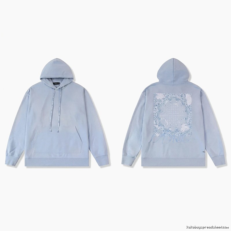 AMIRI Paisley Casual Light Blue Sweatshirt