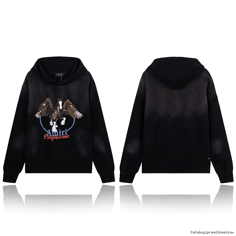 AMIRI Pegasus Retro Black Hoodie