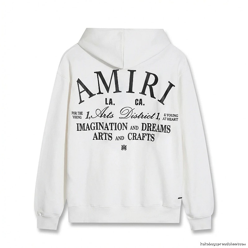 AMIRI Printed Casual Style White Hoodie