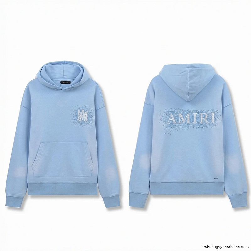 AMIRI Printed Leisure Style Light Blue Sweatshirt