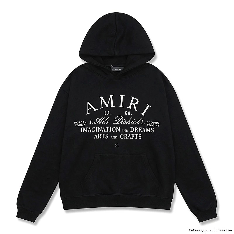 AMIRI retro-style black hoodie