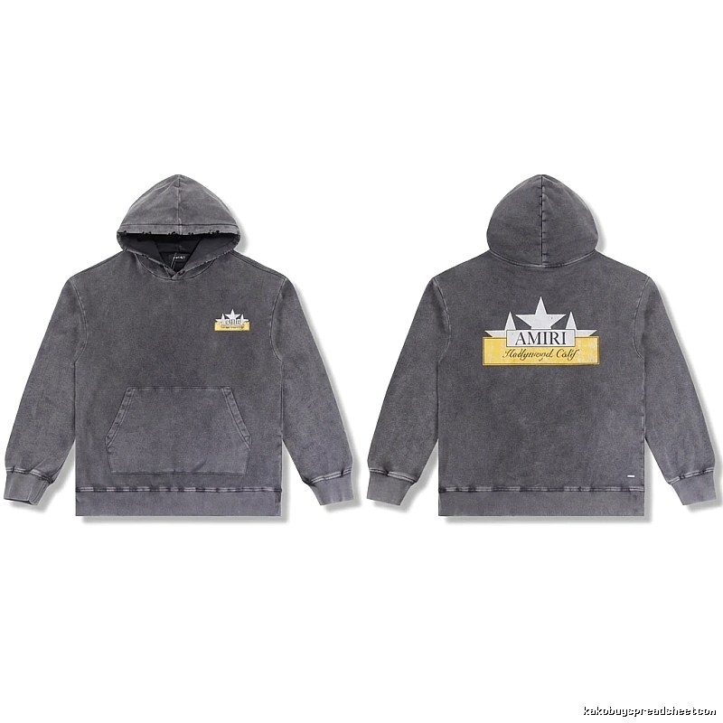 AMIRI Retro Style Grey Hoodie