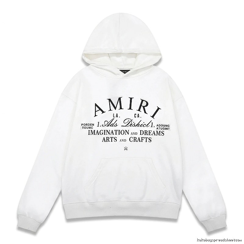 AMIRI retro-style white hoodie