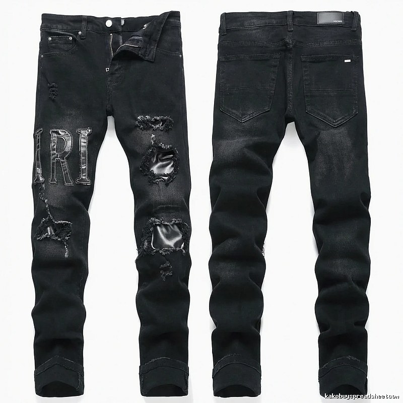 AMIRI Ripped Trendy Cool Black Pants