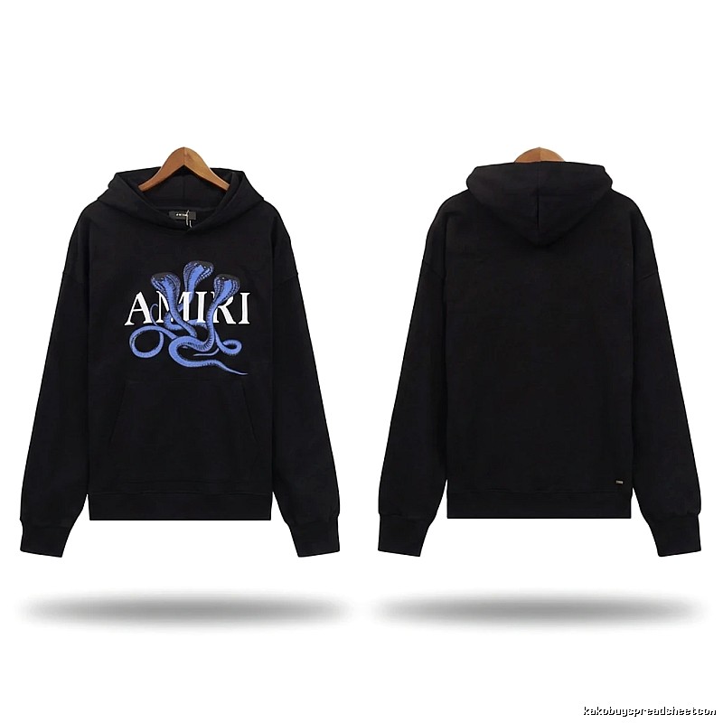 AMIRI Snake Pattern Trendy and Cool Black Sweatshirt