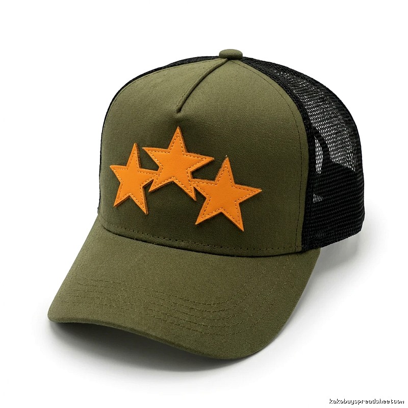 AMIRI Star Retro-style Military Green Hat