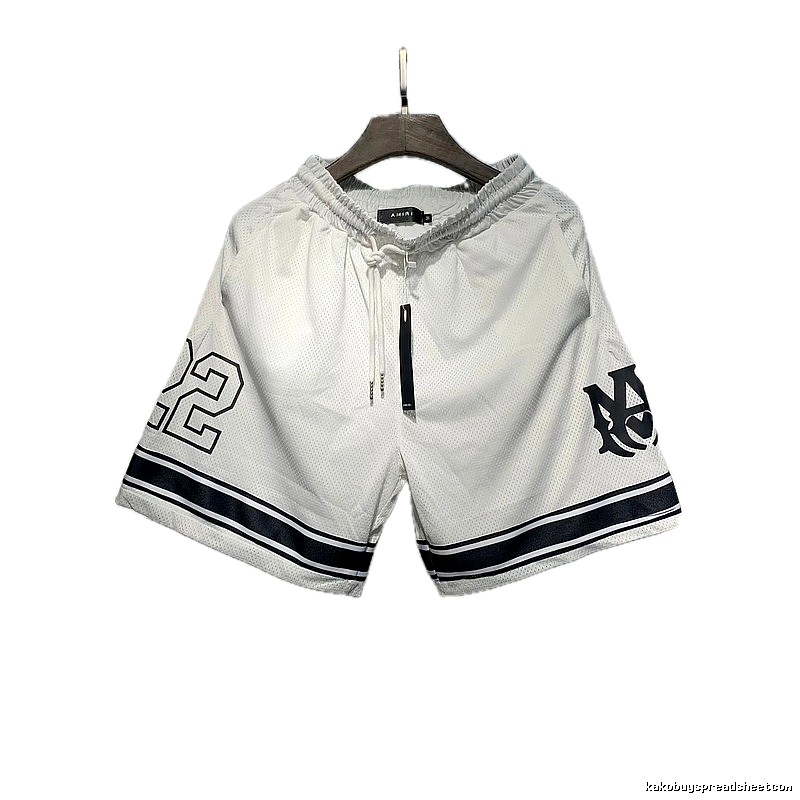 AMIRI Street Style White Mesh Athletic Shorts