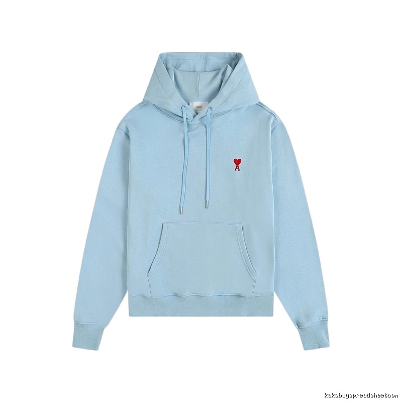 AMI's Light Blue Hoodie with a Simple and Lovely Style