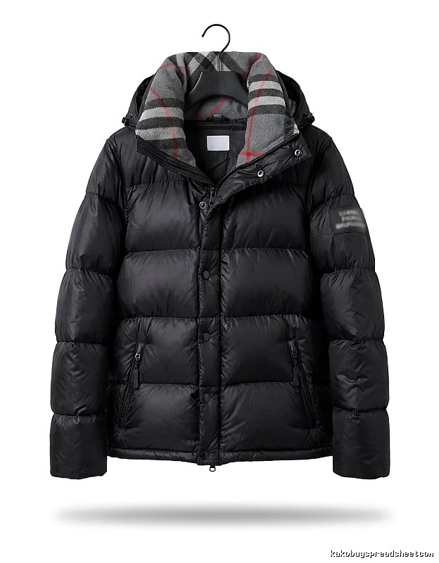 Balenciaga checkered style black down jacket