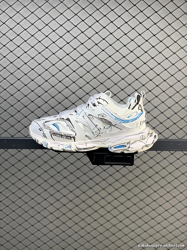 Balenciaga Chunky Runners, Contrast Overlays in White and Silver