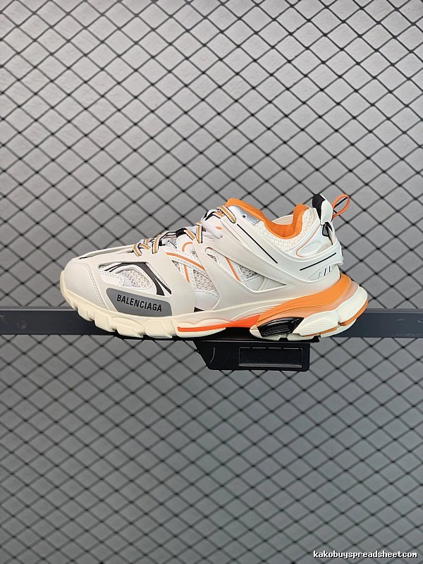 Balenciaga Chunky Runners, White and Orange and Low Runner Shape
