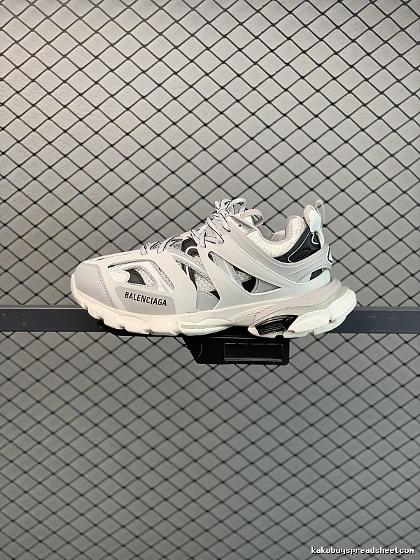 Balenciaga Chunky Runners with Layered Mesh Upper in White and Black