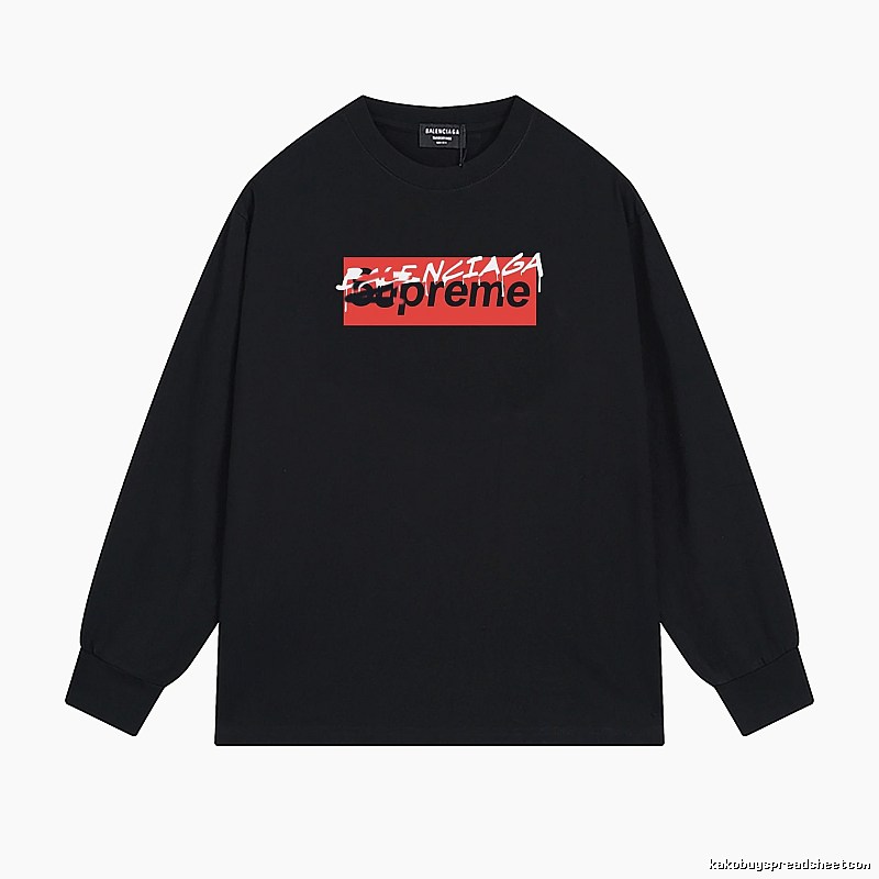 Balenciaga Co-branded Trendy Cool Black Sweatshirt