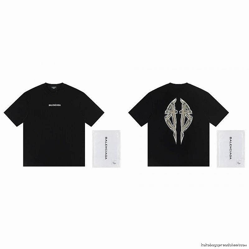 Balenciaga Double B Graffiti High Street Black T-Shirt