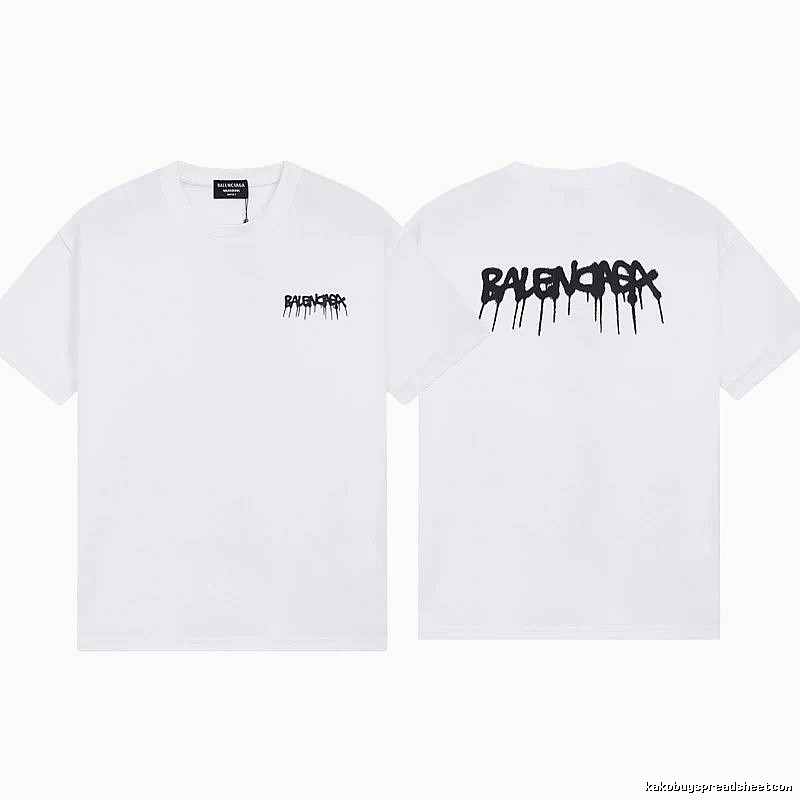 Balenciaga Graffiti Street Style White Short-sleeve T-shirt