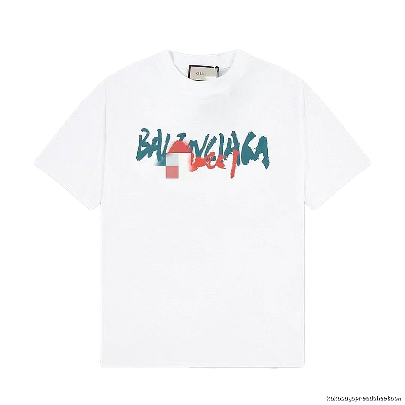 Balenciaga Graffiti Street Style White T-Shirt