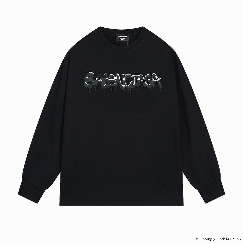 Balenciaga graffiti-style black long-sleeve
