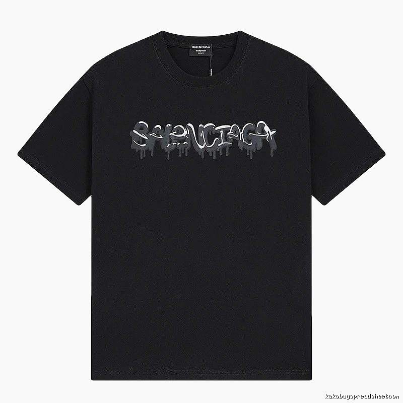 Balenciaga graffiti-style black T-shirt