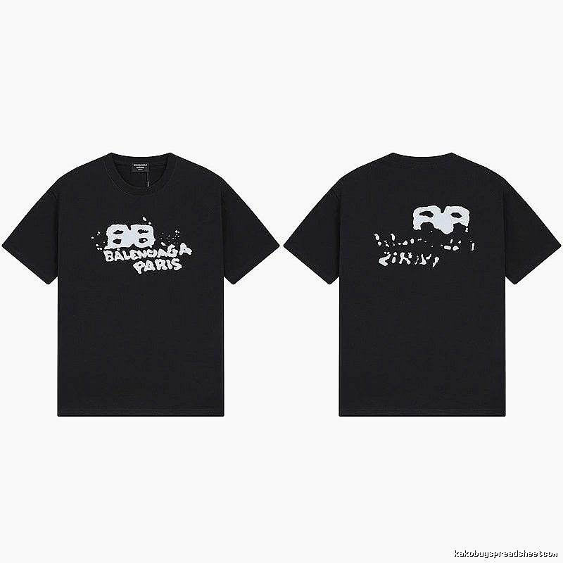 Balenciaga graffiti-style black T-shirt