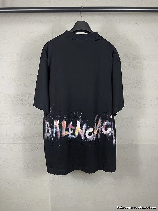 Balenciaga graffiti-style black T-shirt