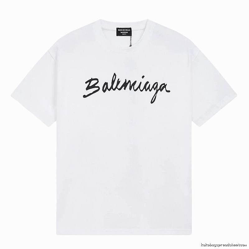 Balenciaga Handwritten Signature Casual White T-shirt
