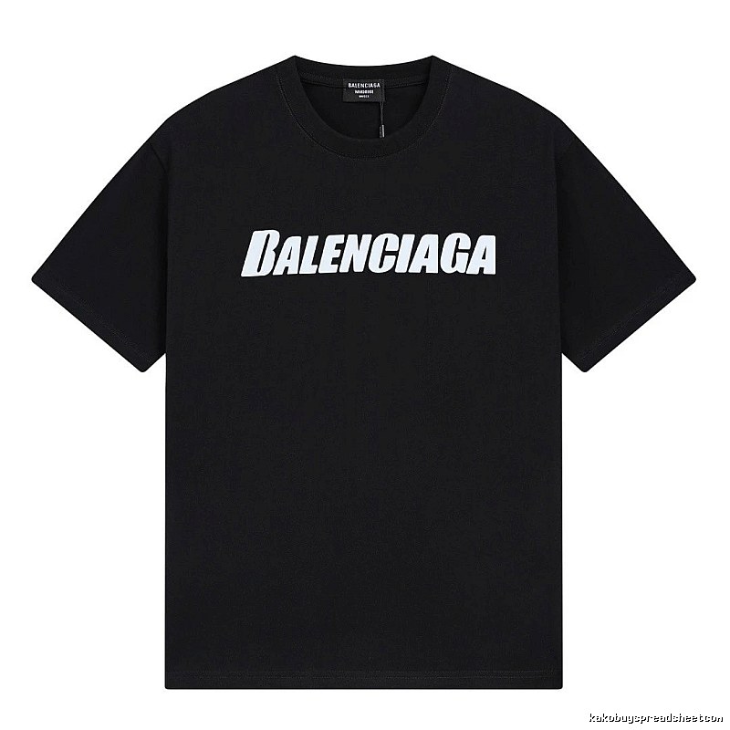 Balenciaga Letter Print Street Style Black T-Shirt