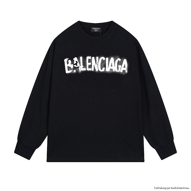Balenciaga letter style black T-shirt