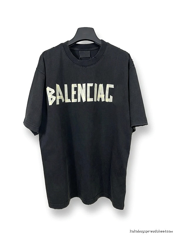 Balenciaga letter-style black T-shirt