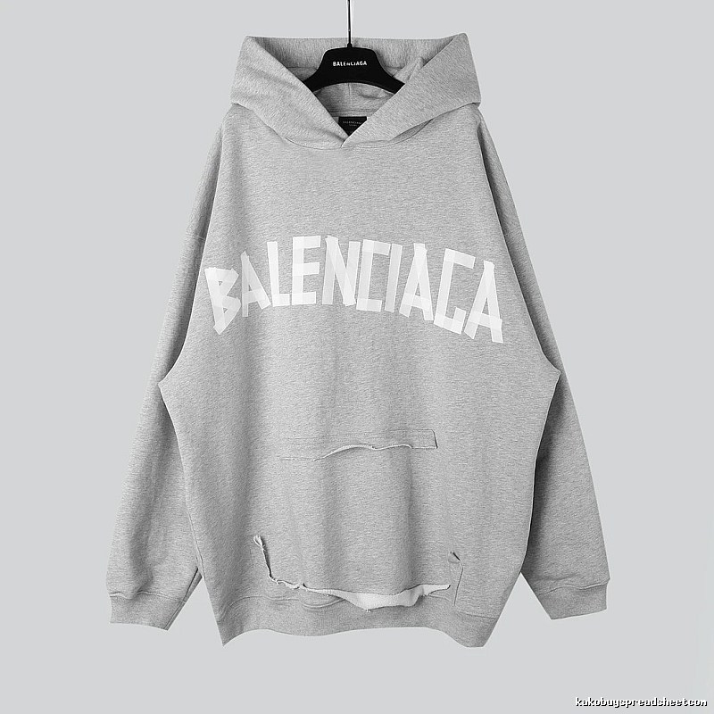 Balenciaga letter-style grey sweatshirt