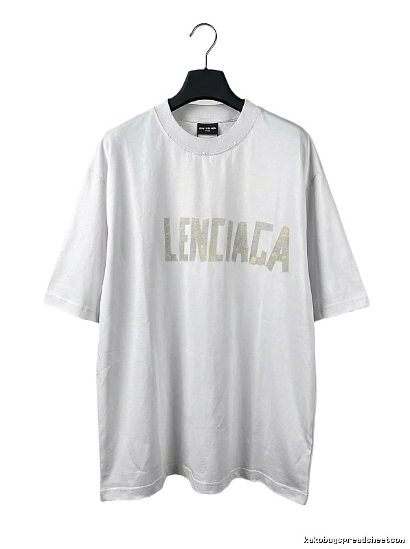 Balenciaga letter-style white T-shirt