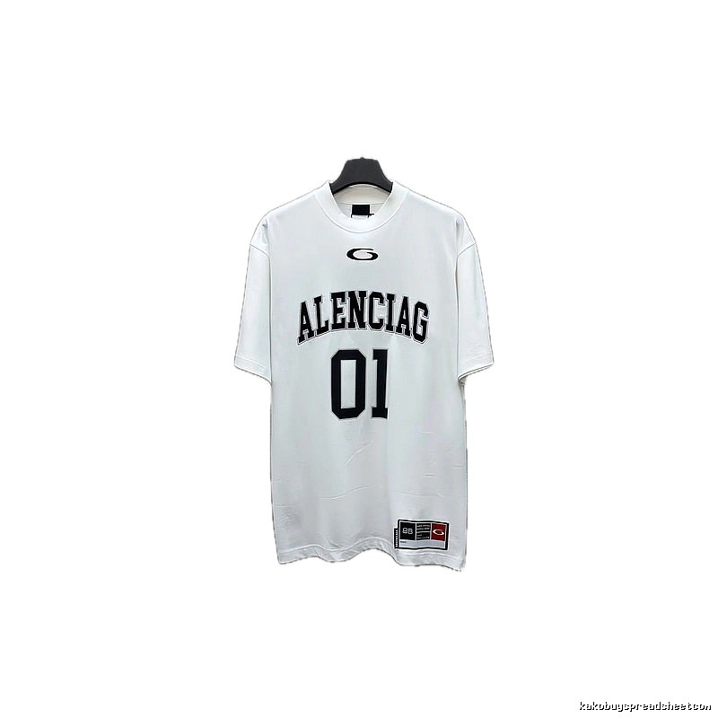Balenciaga letter-style white T-shirt
