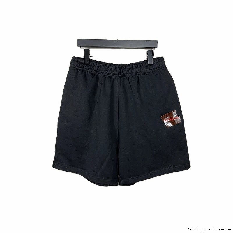 Balenciaga minimalist black shorts