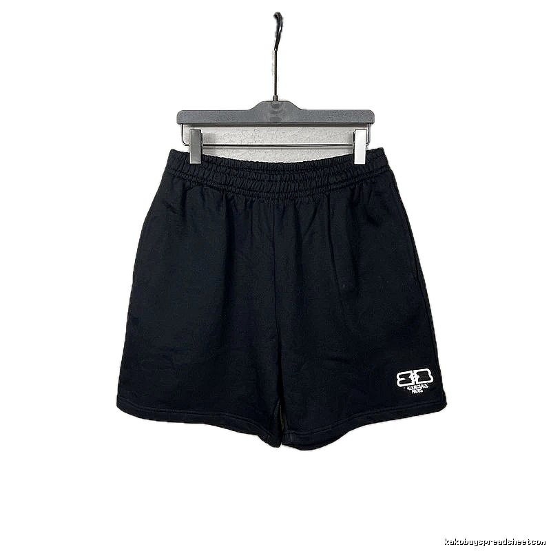 Balenciaga minimalist style black shorts