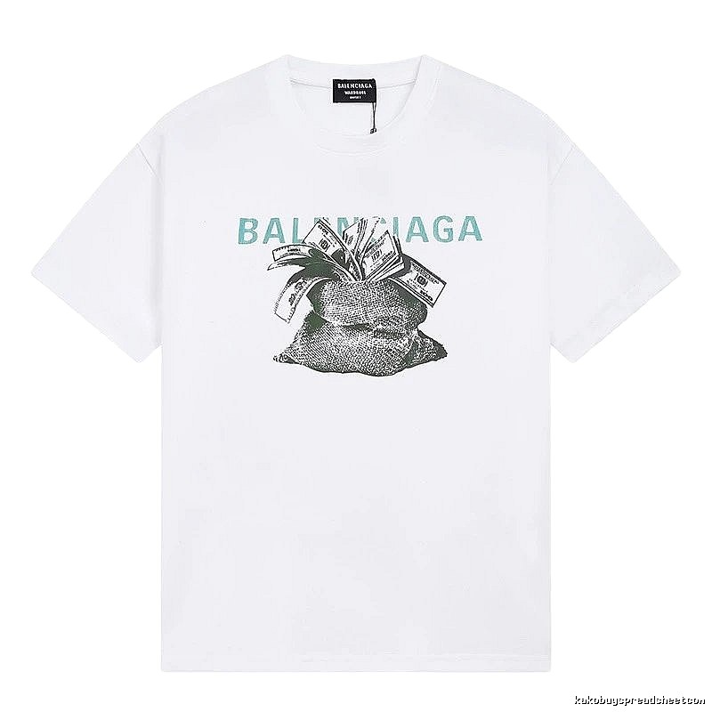 Balenciaga Money Bag Print White T-shirt