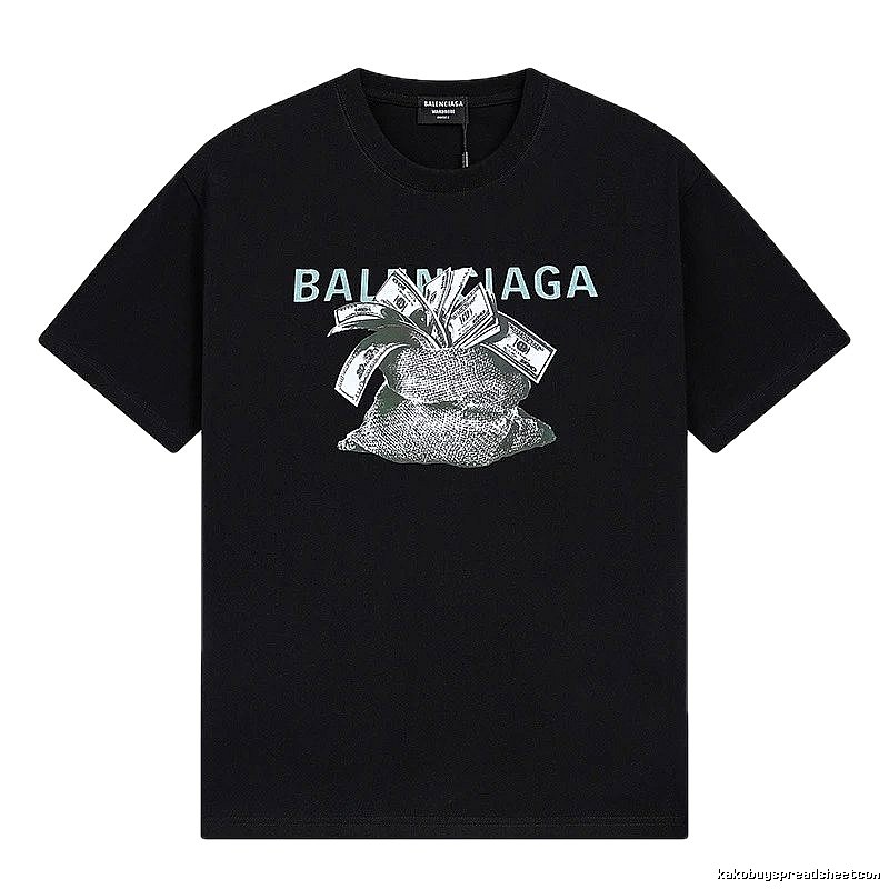 Balenciaga Money Bag Style Black T-shirt