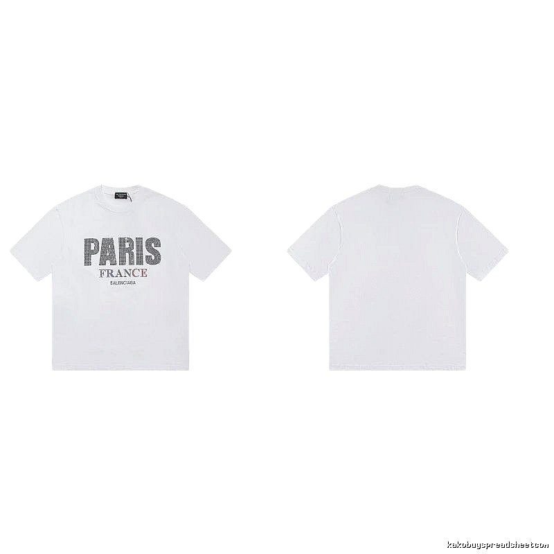 Balenciaga Paris Collection Minimalist Style White T-Shirt